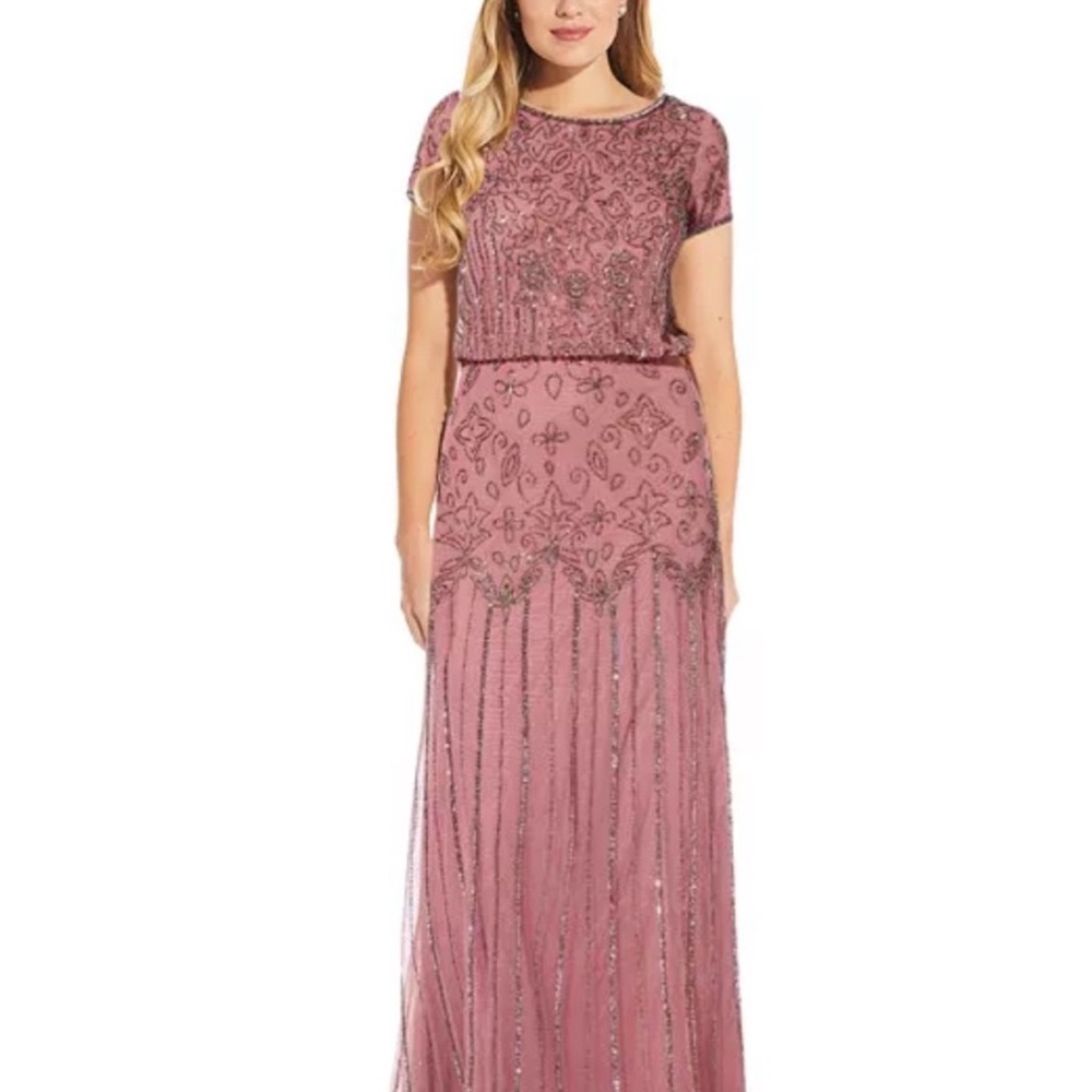 Elegant Pink Embellished Gown